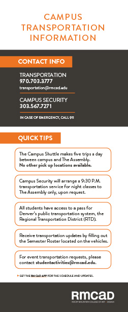 Campus Transportation Information Flyer