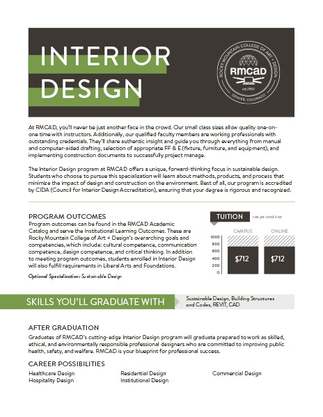 Interior Design One Sheet - 2023